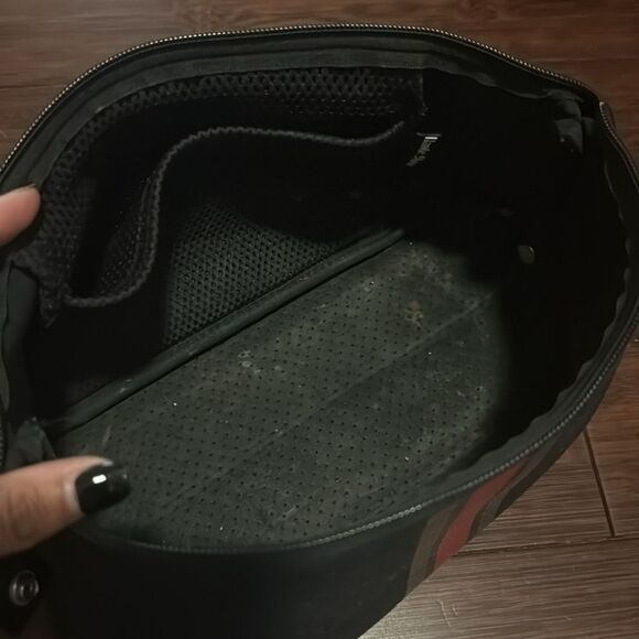 Black Coated Neoprene Travel Case - Large Cosmetic Case - Washable - Zipper - Picture 5 of 6